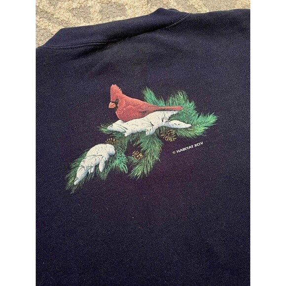 Vintage Sweatshirt Crewneck Winter Bird Granny Core Cozy Season Graphic X Large - Picture 6 of 8